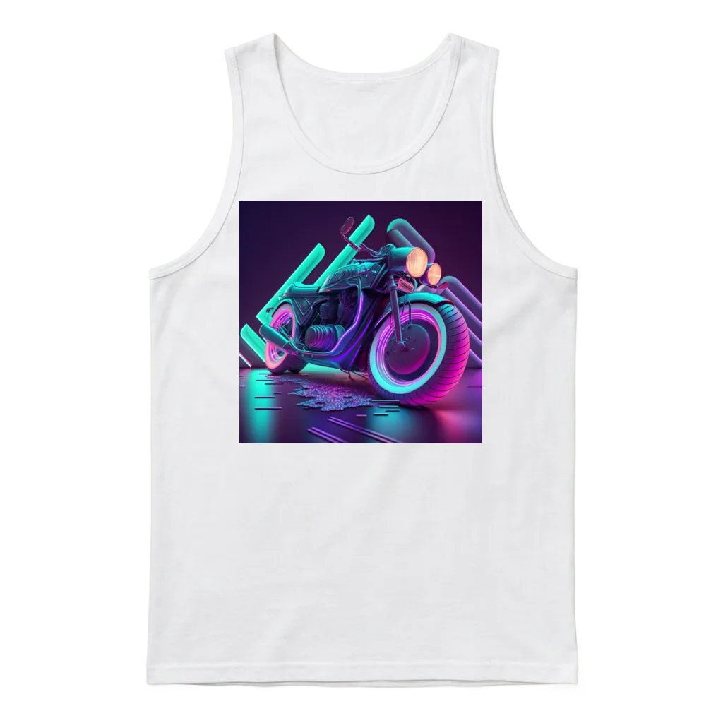 Ride the Retro 2 Unisex Tank Top - White