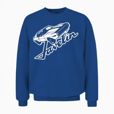 2nd Generation Amc Javelin Illustration and Script Unisex Sweatshirt - Royal