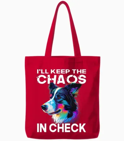 Border Collie - Dog Lover - Dog Owner Tote Bags - Red
