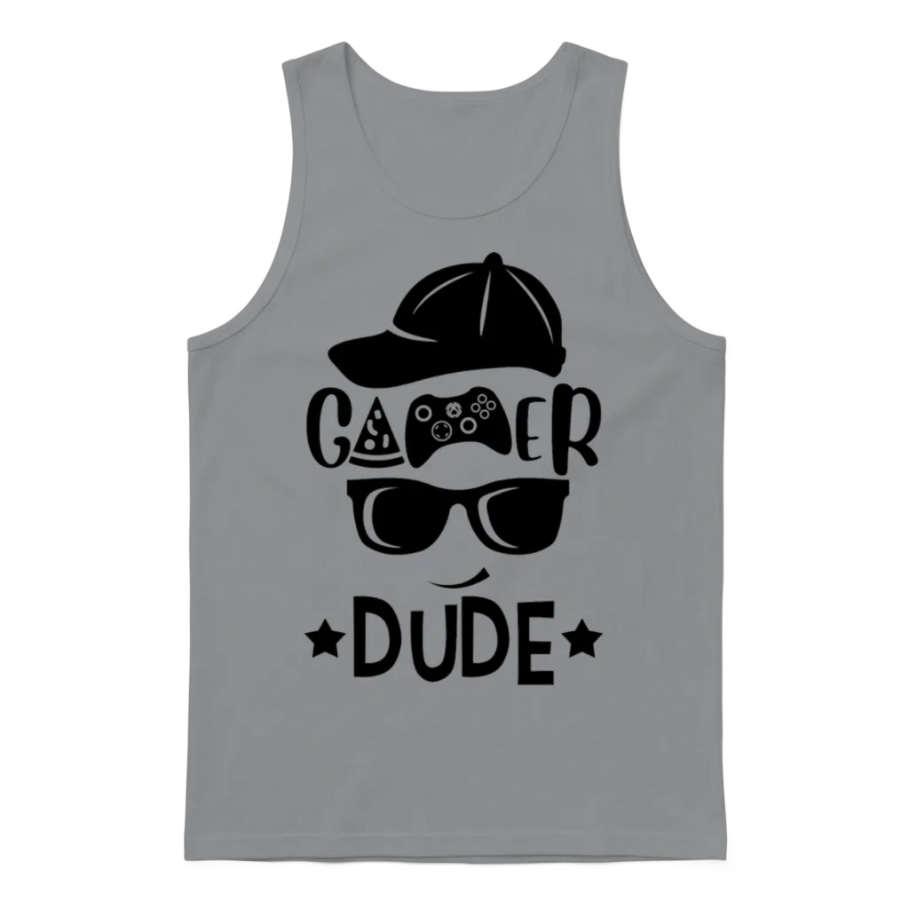 Gamer Dude Funny โ Gaming Unisex Tank Top - Sport Grey