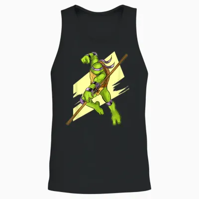 Donatello in Fighting Stance Unisex Tank Top - Black