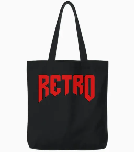 Retro Tote Bags - Black