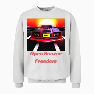 Open Source Freedom Unisex Sweatshirt - White