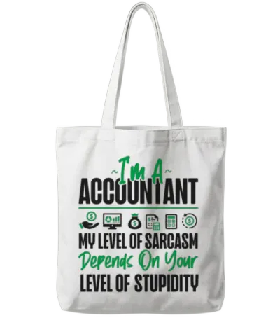 Accountant Bookkeeper Accounting Tote Bags - White