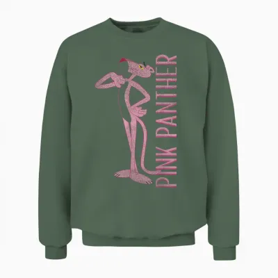 Full Portrait of the Pink Panther T-Shirt, White, S Unisex Sweatshirt - Military Green