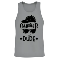 Gamer Dude Funny — Gaming Unisex Tank Top - Sport Grey – 2