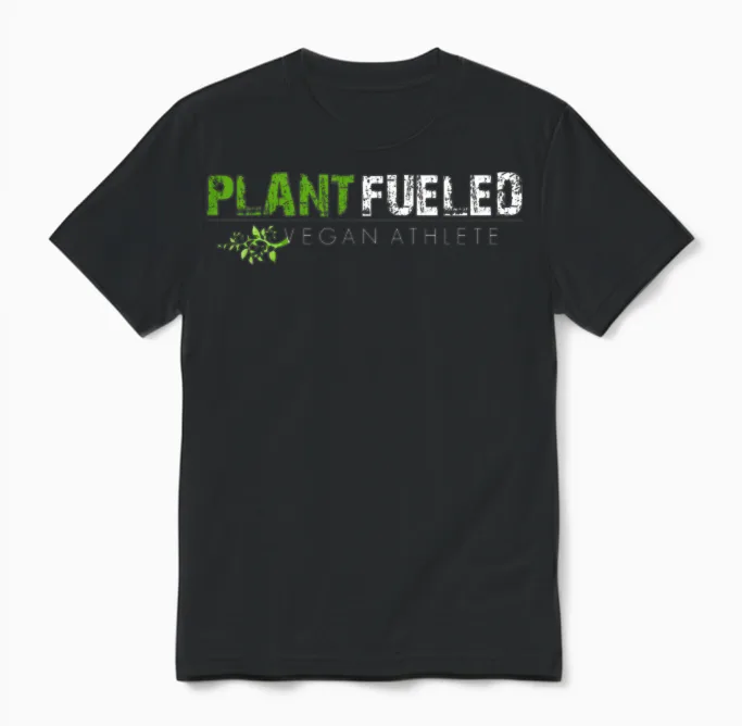 Plant Fueled Vegan Athlete Unisex T-Shirt in Black