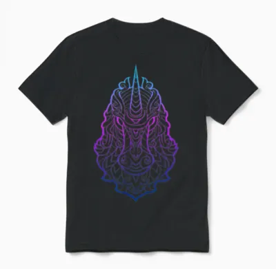 Funny Unicorn Unisex T-Shirt - Black