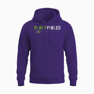 Plant Fueled Vegan Athlete Unisex Hoodie - Purple