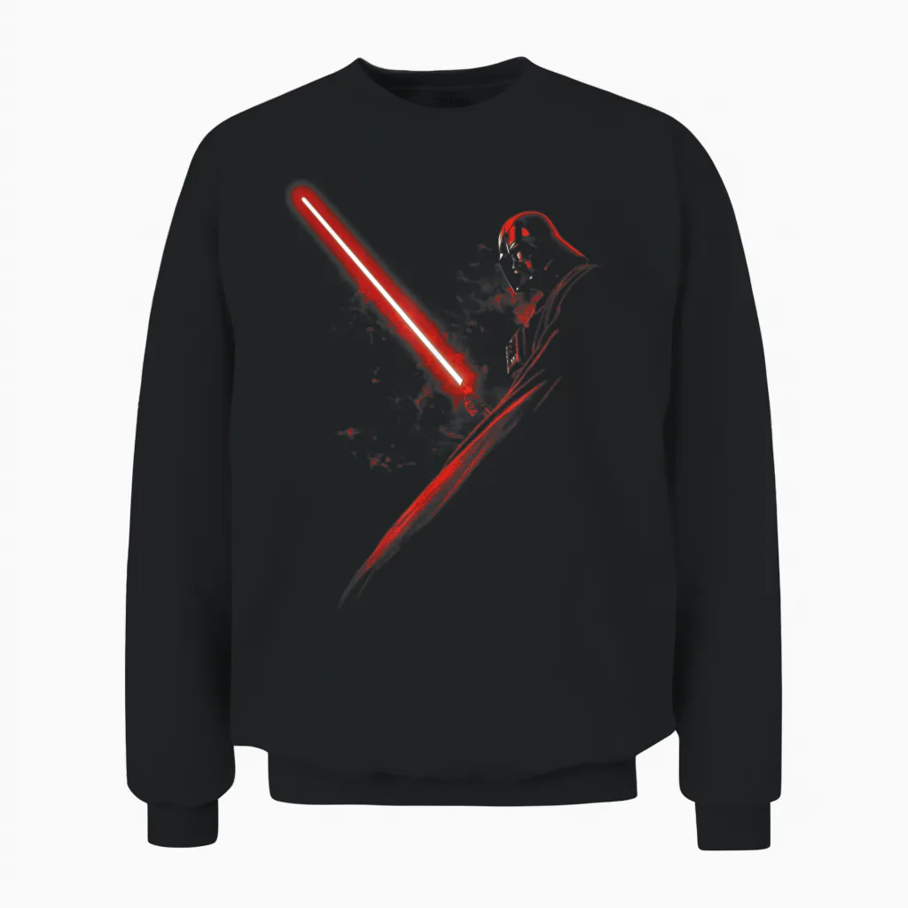 Starwars Darth Vader Lightsaber Unisex Sweatshirt in Black