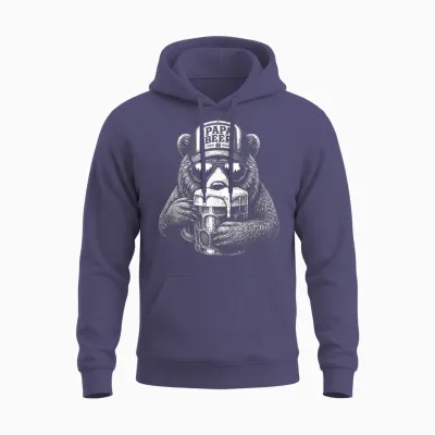 Papa Beer Vatertag Bester Papa Bier Lustige Papa Geschenk Unisex Hoodie - Heather Sport Dark Navy