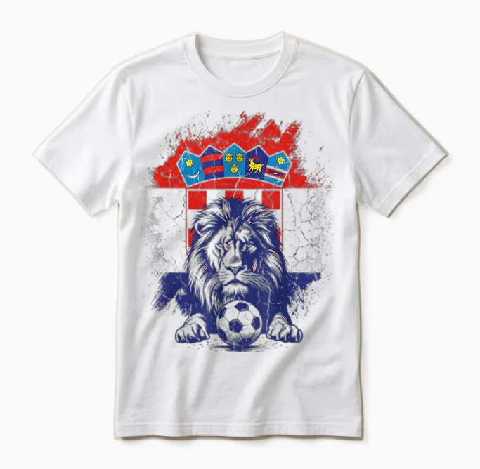 Kroatien Tshirt Balkan Herren Kroate Zagreb Hrvatska Unisex T-Shirt in White
