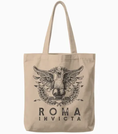 History of Ancient Rome Spqr Roman Eagle Roma Invicta Tote Bags - Natural