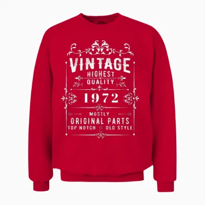 Vintage 1972 Vintage Unisex Sweatshirt - Red