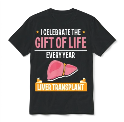Celebrating the Gift of Life Liver Transplant Unisex T-Shirt - Black