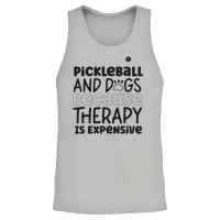 Pickleball Dog Pickleball and Dogs Unisex Tank Top - Ash – 2