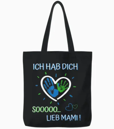 Ich Hab Dich Lieb Mama - Für Jungen Und Mädchen Muttertag Tote Bags - Black