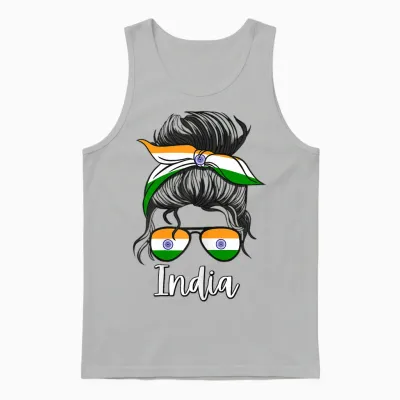 Bhaarat Kee Ladakee Indian Girl Bhaarat Indien Mädchen Damen Unisex Tank Top - Ash
