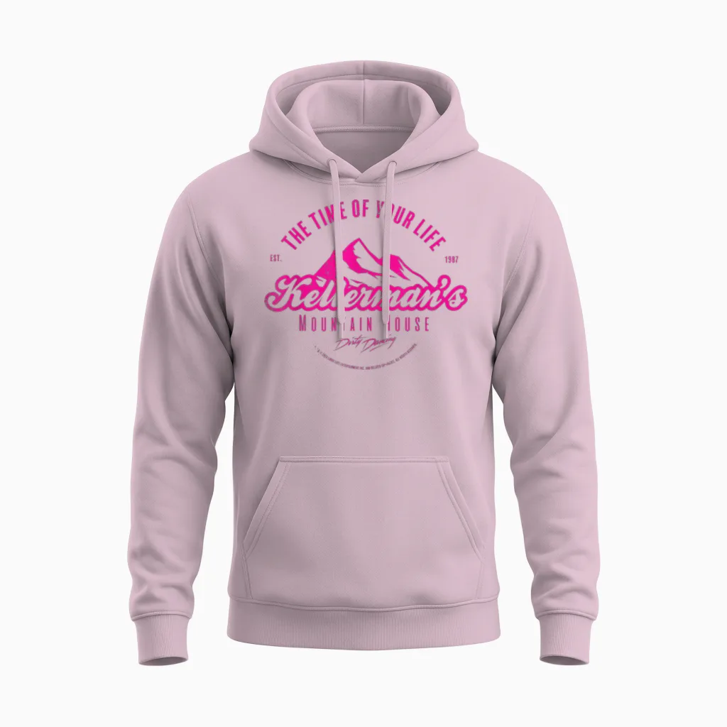 The Dirty Dance Time of Your Life Kellermans Mountain House T-Shirt, White, S Unisex Hoodie in Light Pink