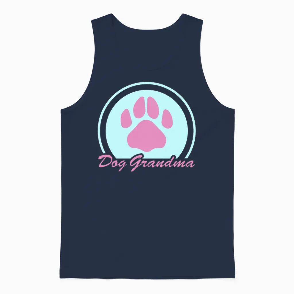 Dog Grandma Dogs Owner - Lovers Unisex Tank Top in Navy