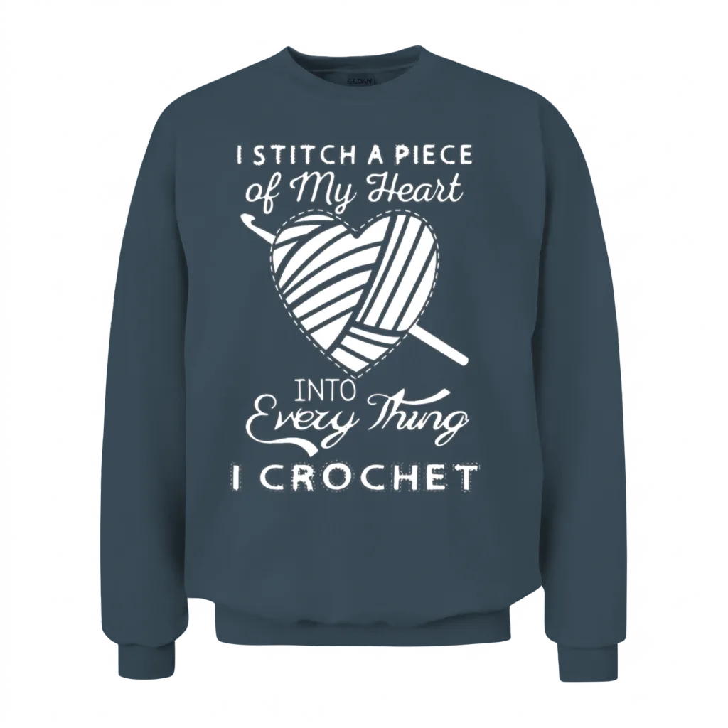 I Crochet β Crafting & Sewing Gift Unisex Sweatshirt - Dark Heather