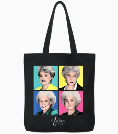 The Golden Girls - Group Pop Art Tote Bags - Black