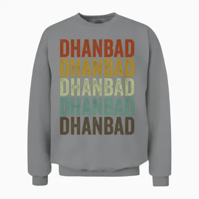 Dhanbad India Retro Vintage Unisex Sweatshirt - Sport Grey
