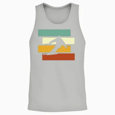 Ski Retro Unisex Tank Top - Ash