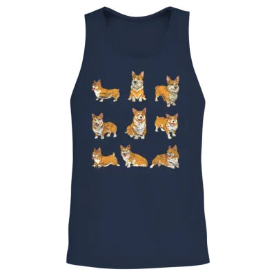 Dog Lover Dog Lover Dog Gift Corgi Unisex Tank Top - Navy