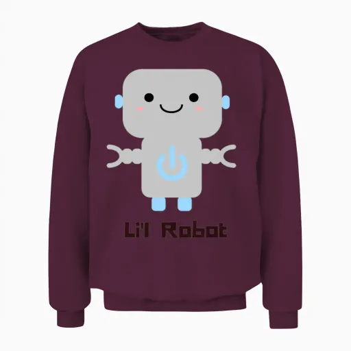 Little Robot Unisex Sweatshirt - Maroon