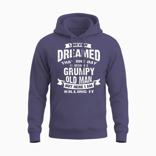A Grumpy Old Man Funny Unisex Hoodie - Heather Sport Dark Navy