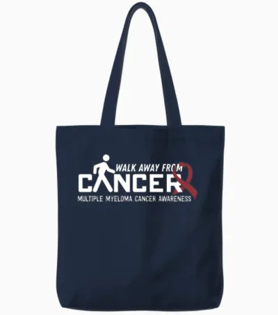 Cancer Walk- Multiple Myeloma Cancer Awareness Tote Bags - Navy