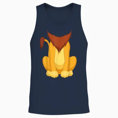 Lion Shirt Adult Men Women Children Lion Costume Unisex Tank Top - Navy