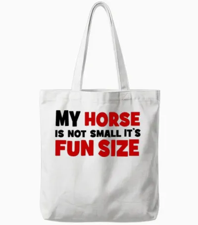 Small Horse Tote Bags - White