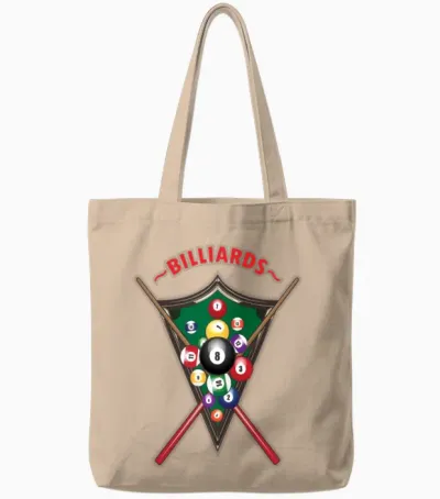 Billiard Balls Tote Bags - Natural