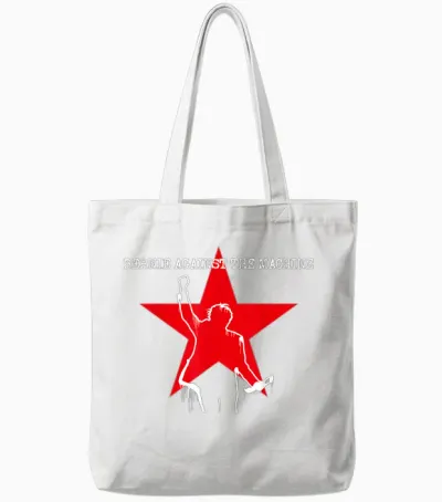 Bernie Sanders 2020 Against the Machine T-Shirt, Black Tote Bags - White