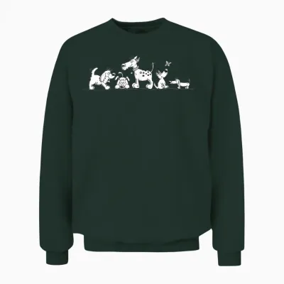 Lustiges Hunde Motiv Mit Cartoon Hunden Für Hundeliebhaber Unisex Sweatshirt - Forest