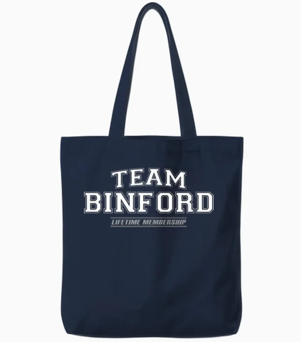 Team Binford | Stolzer Familienname, Nachname Geschenk Tote Bags in Navy