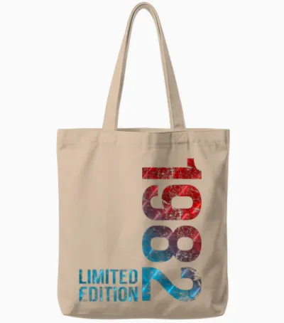 Vintage 1982 Gift Man 43 Years Birthday Tote Bags - Natural