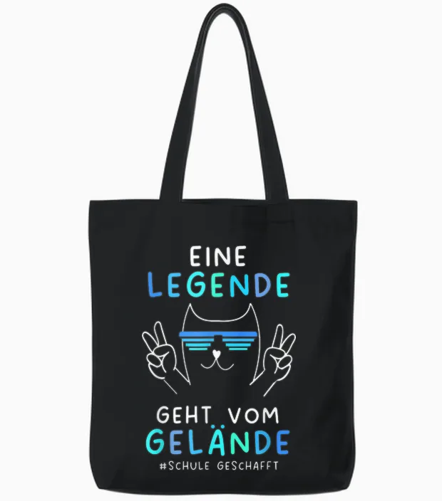 Schulabschluss Abitur Realschule Hauptschule Schule 2026 Tote Bags in Black
