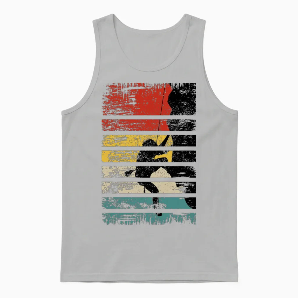 Climbing Retro Unisex Tank Top in Ash