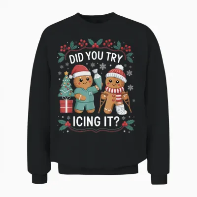 Physio Christmas Physical Therapy Holiday Season Christmas Unisex Sweatshirt - Black