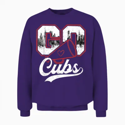 Go Cheer Cubs Name Proud Pride Men Women Unisex Sweatshirt - Purple