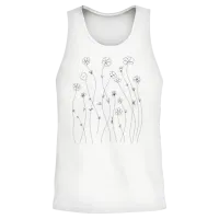 Line Art Unisex Tank Top - White – 2