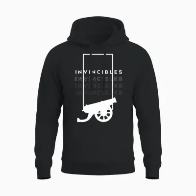Invincible Gunnerz Arsenal Football Unisex Hoodie - Black