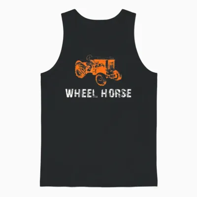 Wheel Horse Garden Tractor Unisex Tank Top - Black