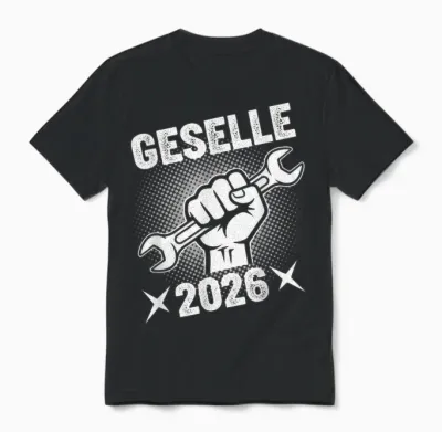 Geselle 2026 T-Shirt with German Text Unisex T-Shirt - Black