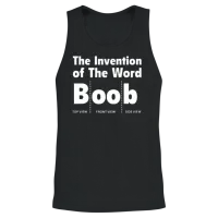 Funny Boob Unisex Tank Top - Black – 2