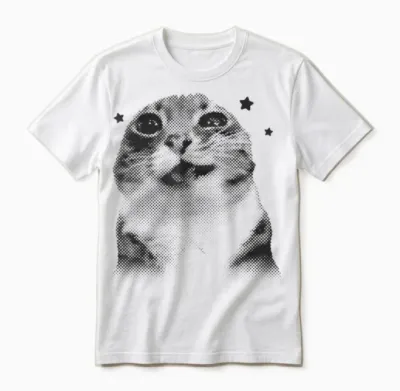 Lustige Y2k Retro Katze Meme Silly Cats Vintage Retro Cats Lover Unisex T-Shirt - White