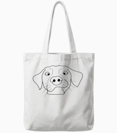 Dog Tote Bags - White